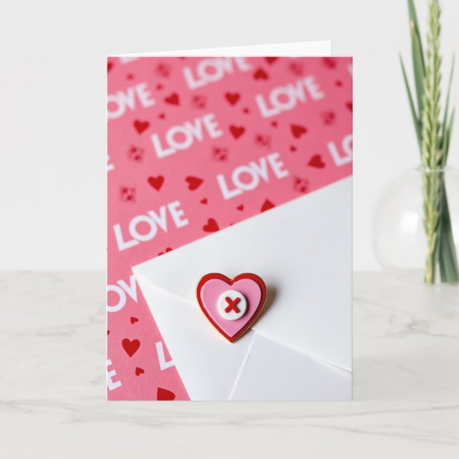 Valentines Day Heart Love Card (Front)