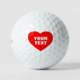 Valentines Day heart love romance custom  Golf Balls