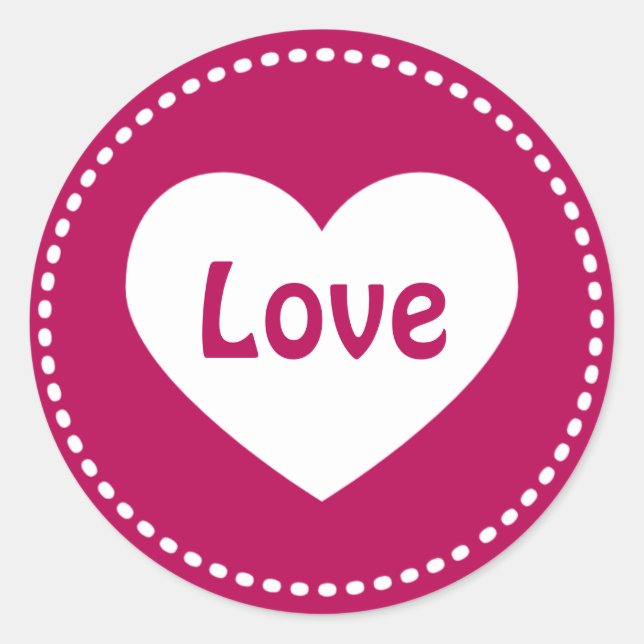 Valentine's Day Heart Love Stickers (Front)