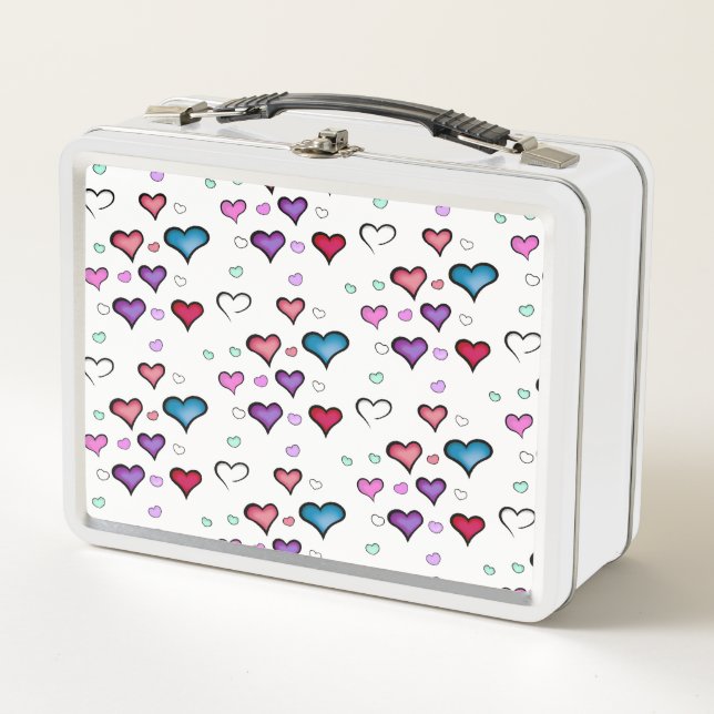 Valentine's Day heart Metal Lunch Box (Front)