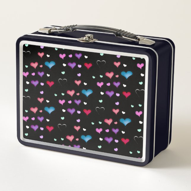 Valentine's Day heart Metal Lunch Box (Front)