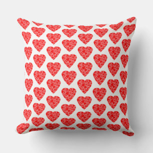 Valentines Day Heart Pattern Cushion Pillow