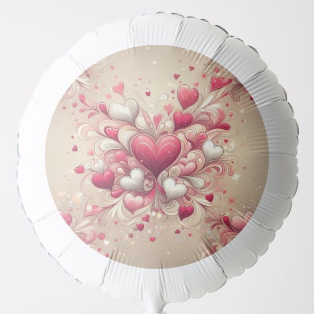 valentine's day heart patterned balloon (Front)