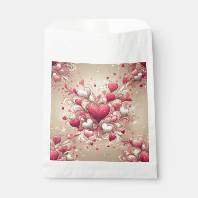 valentine's day heart patterned favor bag (Front)