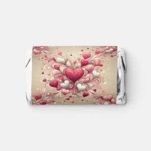 valentine's day heart patterned hershey's miniatures