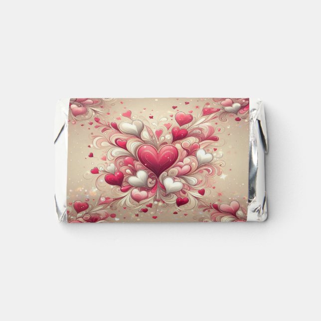 valentine's day heart patterned hershey's miniatures (Front)
