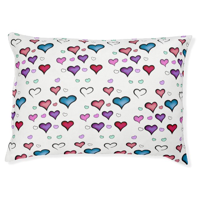 Valentine's Day heart   Pet Bed (Front)
