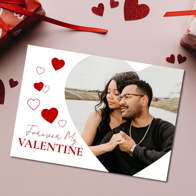 Valentines Day Heart Photo Holiday Card (Express love uniquely with this Valentine's card. Personalized sentiments for unforgettable moments.)