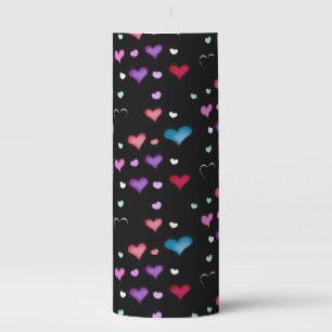 Valentine's Day heart Pillar Candle