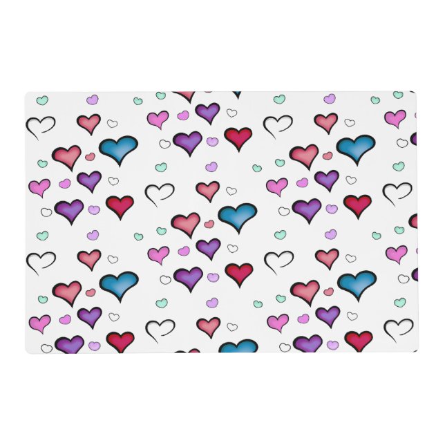 Valentine's Day heart Placemat (Front)
