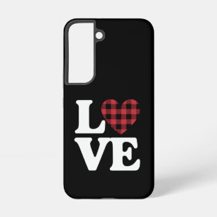Valentines Day Heart Plaid Love  Samsung Galaxy S22 Case