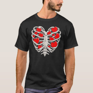 Valentines Day Heart Shaped Ribcage Little Red Hea T-Shirt