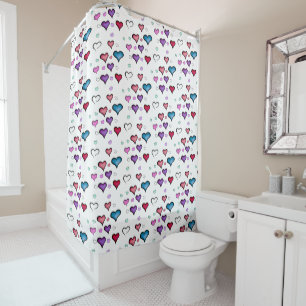 Valentine's Day heart Shower Curtain