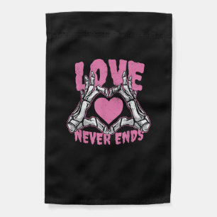 Valentines Day Heart Skeleton Hands Heart Garden Flag