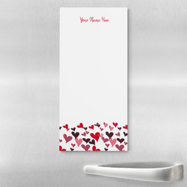Valentine's Day Heart Stationery Magnetic Notepad (In Situ)