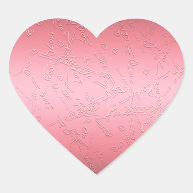 Valentines Day Heart Sticker (Front)