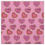 Valentine's Day Heart Sugar Cookies Pink Red Fabric