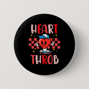 Valentines Day Heart Throb Skateboard Cute Toddler Button
