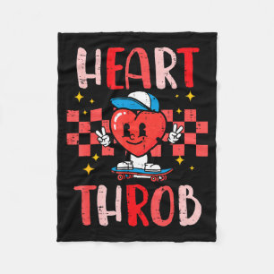 Valentines Day Heart Throb Skateboard Cute Toddler Fleece Blanket