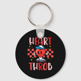 Valentines Day Heart Throb Skateboard Cute Toddler Keychain