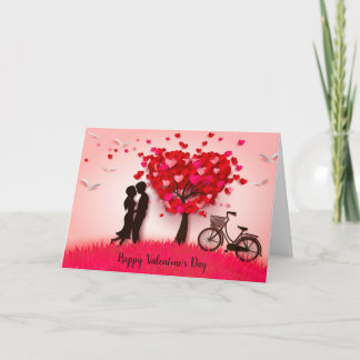Valentine's Day - Heart Tree Couple - Personalize Holiday Card