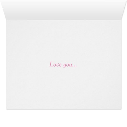 Valentines day heart tree pink card (Inside Horizontal (Bottom))