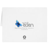 Valentines day heart tree pink card (Back Horizontal)