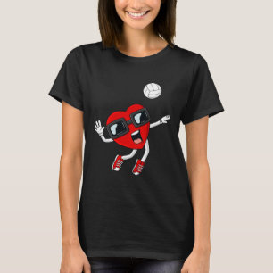 Valentines Day Heart Volleyball Fun Boys Girls Kid T-Shirt