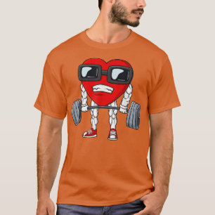 Valentines Day Heart Weightlifting Funny Deadlift  T-Shirt