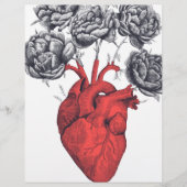 Valentine's day heart with flowers (Front)