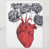 Valentine's day heart with flowers (Front/Back)