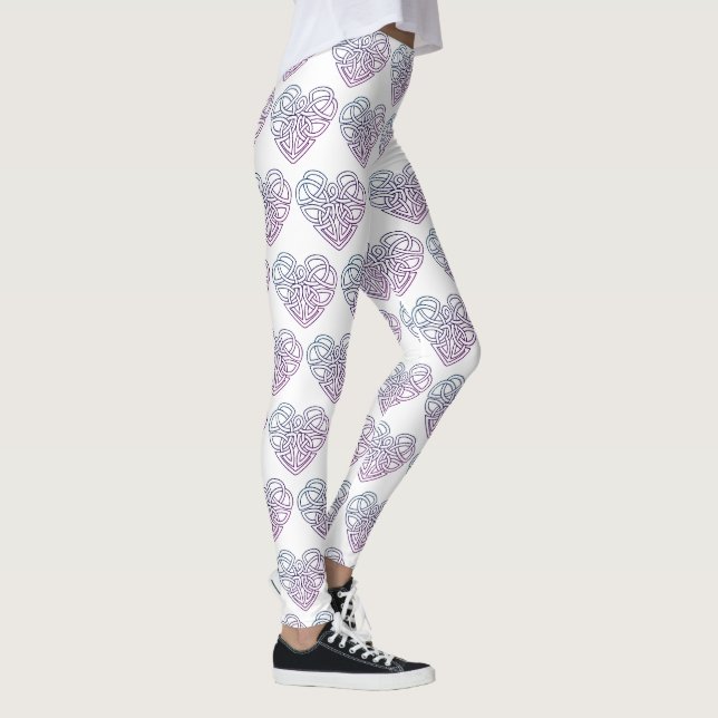Valentine's Day Heart Women's Leggings (Right)