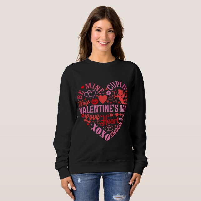 Valentine's Day Heart Word Sweatshirt (Front Full)