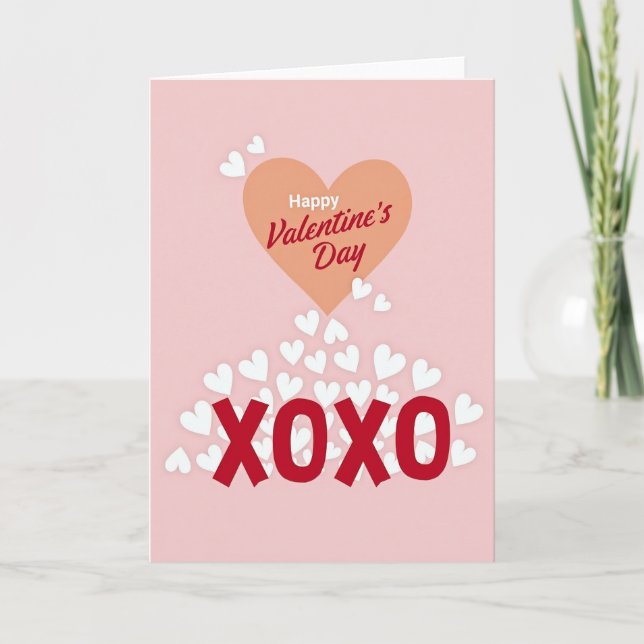 Valentines Day Heartfelt Xoxo Card (Front)