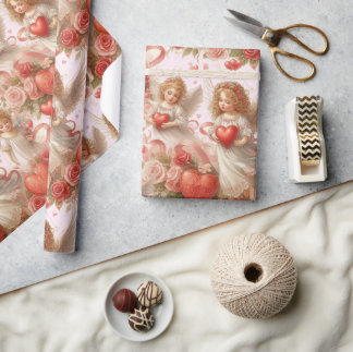  Valentines Day Hearts and Amge;s Holiday  Wrapping Paper