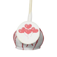 Valentine's Day hearts balloons Cake Pops