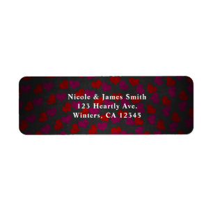 Valentine's Day Hearts Birthday Party Invitation Label