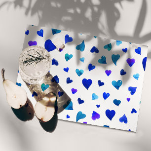 Valentine's day hearts - blue placemat