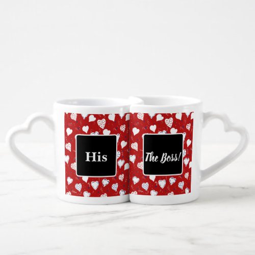 ️VALENTINES DAY HEARTS COFFEE HIS  HERS COFFEE M COFFEE MUG SET