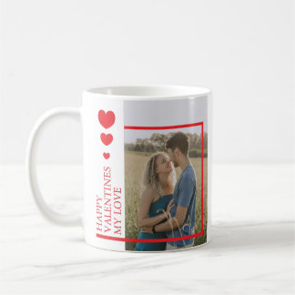 Valentines Day Hearts Custom Photo Coffee Mug