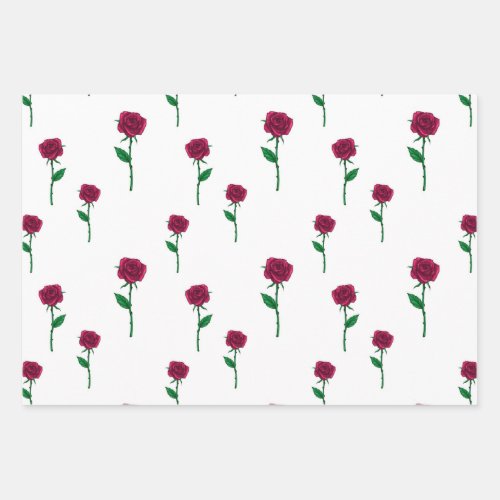 Valentines Day hearts dark elegant beautiful Wrapping Paper Sheets