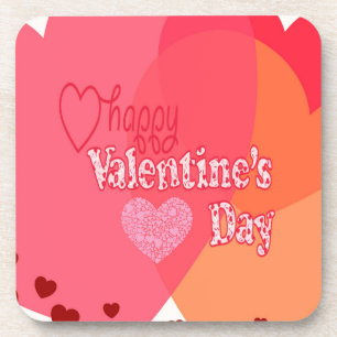 Valentines Day Hearts Drink Coaster