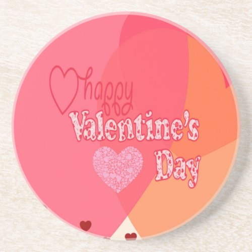Valentines Day Hearts Drink Coaster