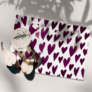 Valentines day hearts explosion - burgundy placemat