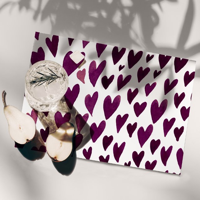 Valentines day hearts explosion - burgundy placemat (Creator Uploaded)