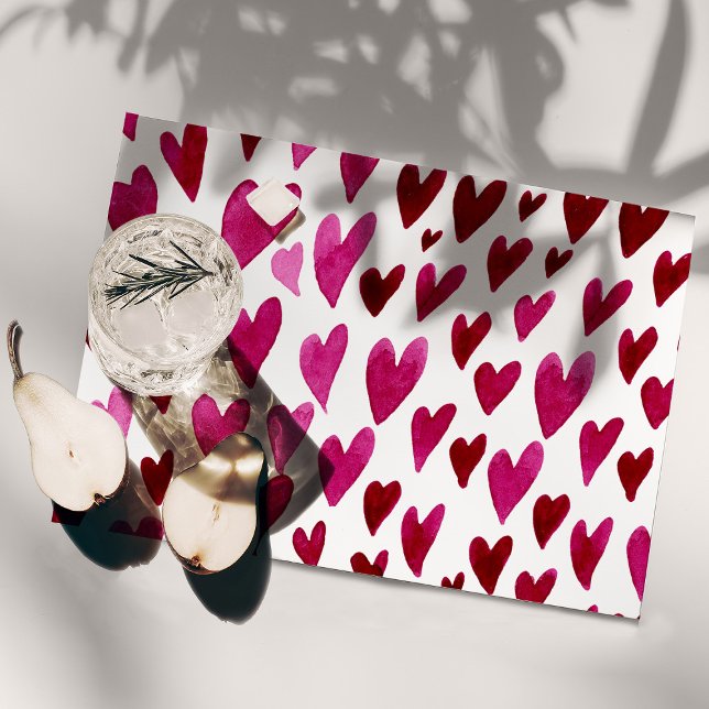 Valentines day hearts explosion - pink and red placemat (Creator Uploaded)