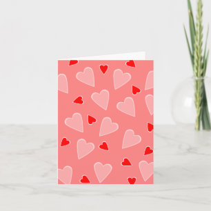 Valentine's day hearts holiday card