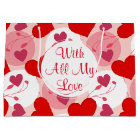 Valentine's Day Hearts in Red & Pink