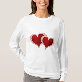 Valentine's Day Hearts Ladies Long Sleeve (Fitted) T-Shirt
