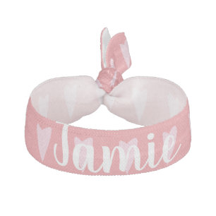 Valentines Day Hearts Light and Dark Pink Love Elastic Hair Tie